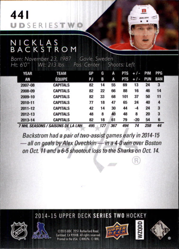 A6794- 2014-15 Upper Deck Hk #' S 251-500 + Rookies -du Pick- 15 + Gratis US - Bild 378 von 405