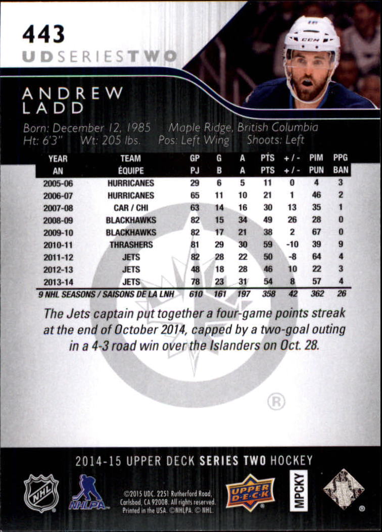 A6794- 2014-15 Upper Deck Hk #' S 251-500 + Rookies -du Pick- 15 + Gratis US - Bild 382 von 405
