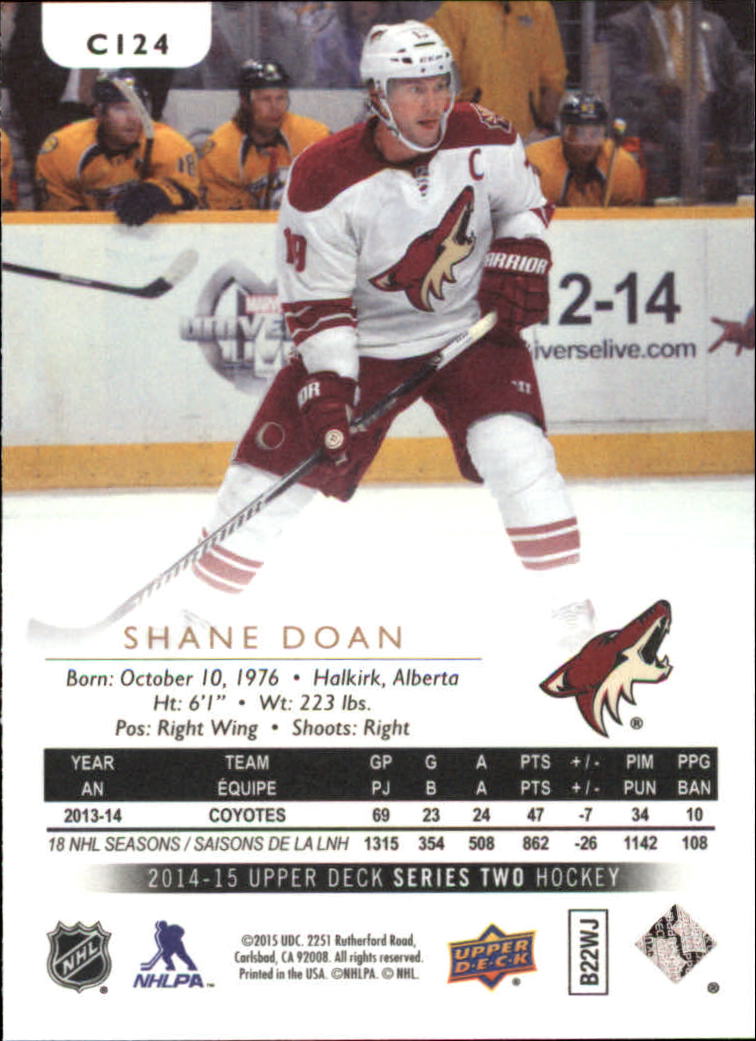2014-15 Upper Deck Canvas #C124 Shane Doan back image
