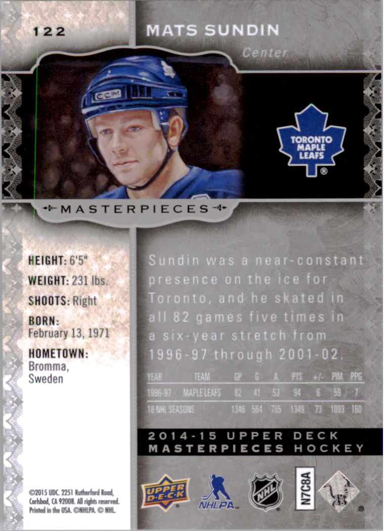 2014-15 Upper Deck Masterpieces Hockey Short Print Singles (91-150) - You Choose