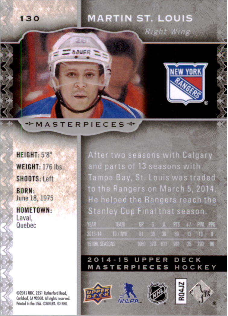 2014-15 Upper Deck Masterpieces Hockey Short Print Singles (91-150) - You Choose