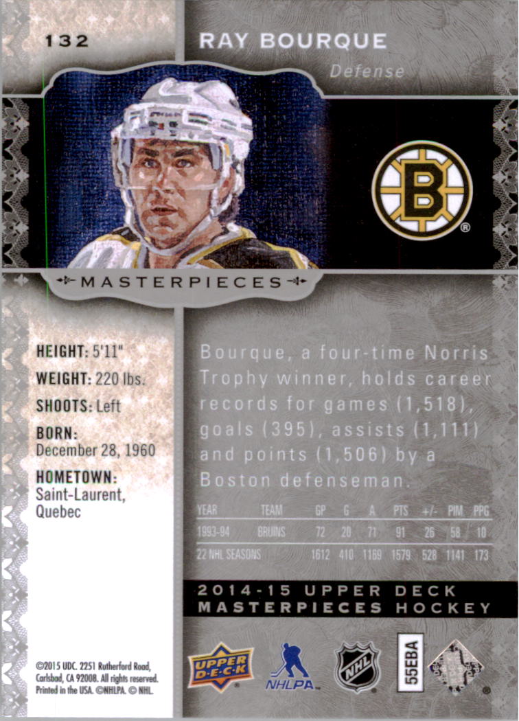 2014-15 Upper Deck Masterpieces Hockey Short Print Singles (91-150) - You Choose