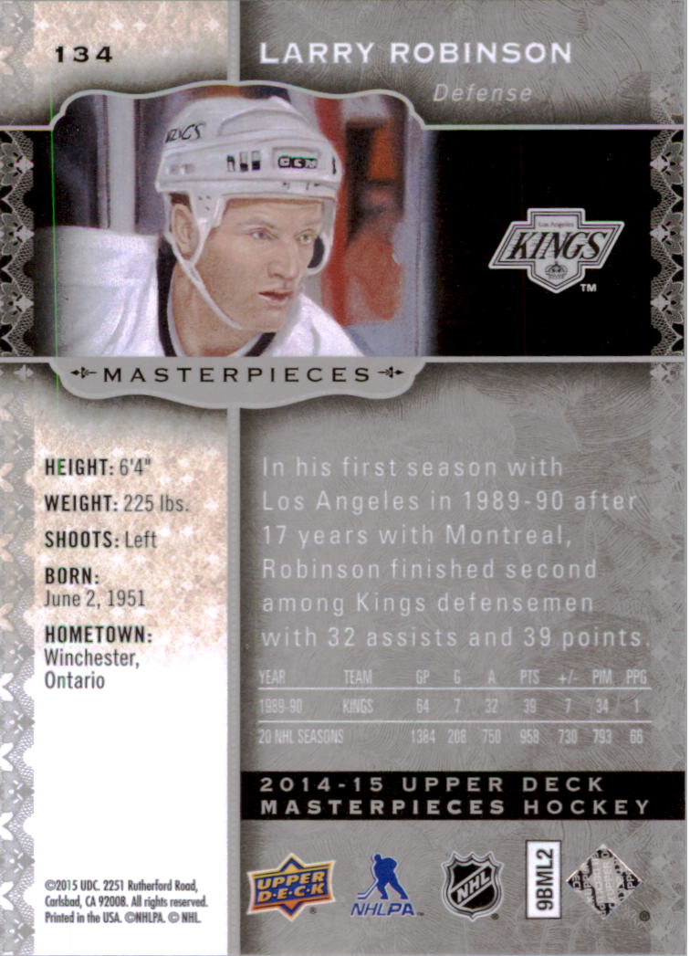 2014-15 Upper Deck Masterpieces Hockey Short Print Singles (91-150) - You Choose