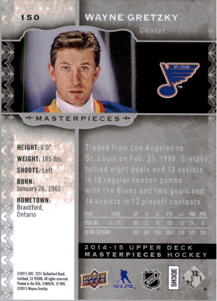 2014-15 Upper Deck Masterpieces Hockey Short Print Singles (91-150) - You Choose