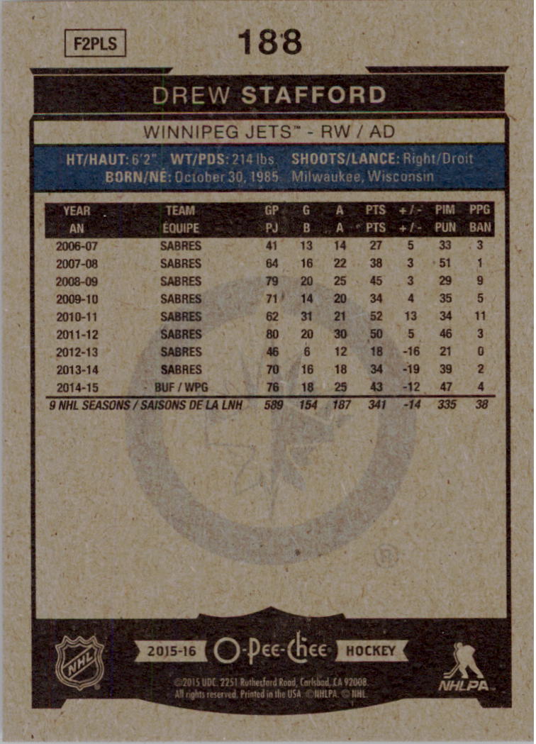A0716- 2015-16 O-Pee-Chee Hockey Card #s 1-250 -You Pick- 15+ FREE US SHIP - Picture 258 of 343