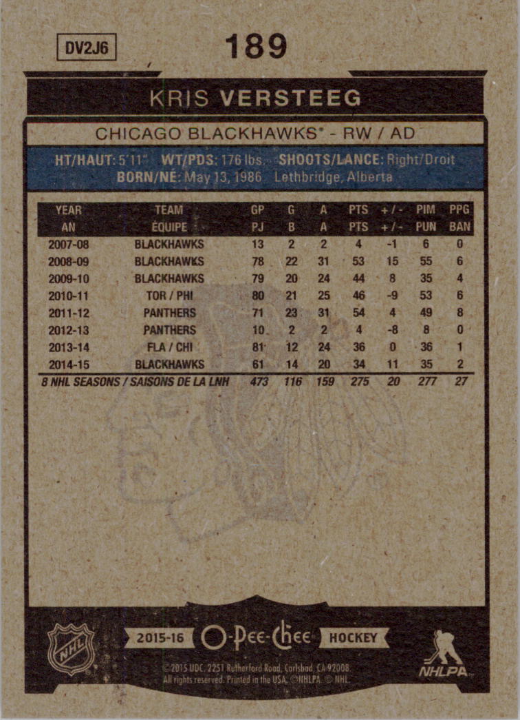 A0716- 2015-16 O-Pee-Chee Hockey Card #s 1-250 -You Pick- 15+ FREE US SHIP - Picture 260 of 343