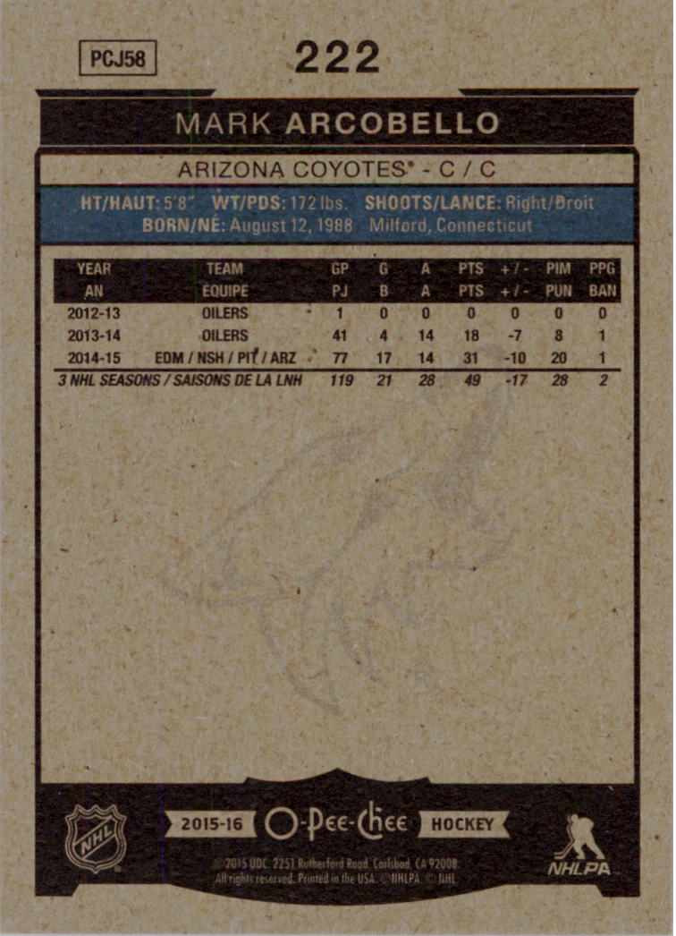 A0716- 2015-16 O-Pee-Chee Hockey Card #s 1-250 -You Pick- 15+ FREE US SHIP - Picture 306 of 343