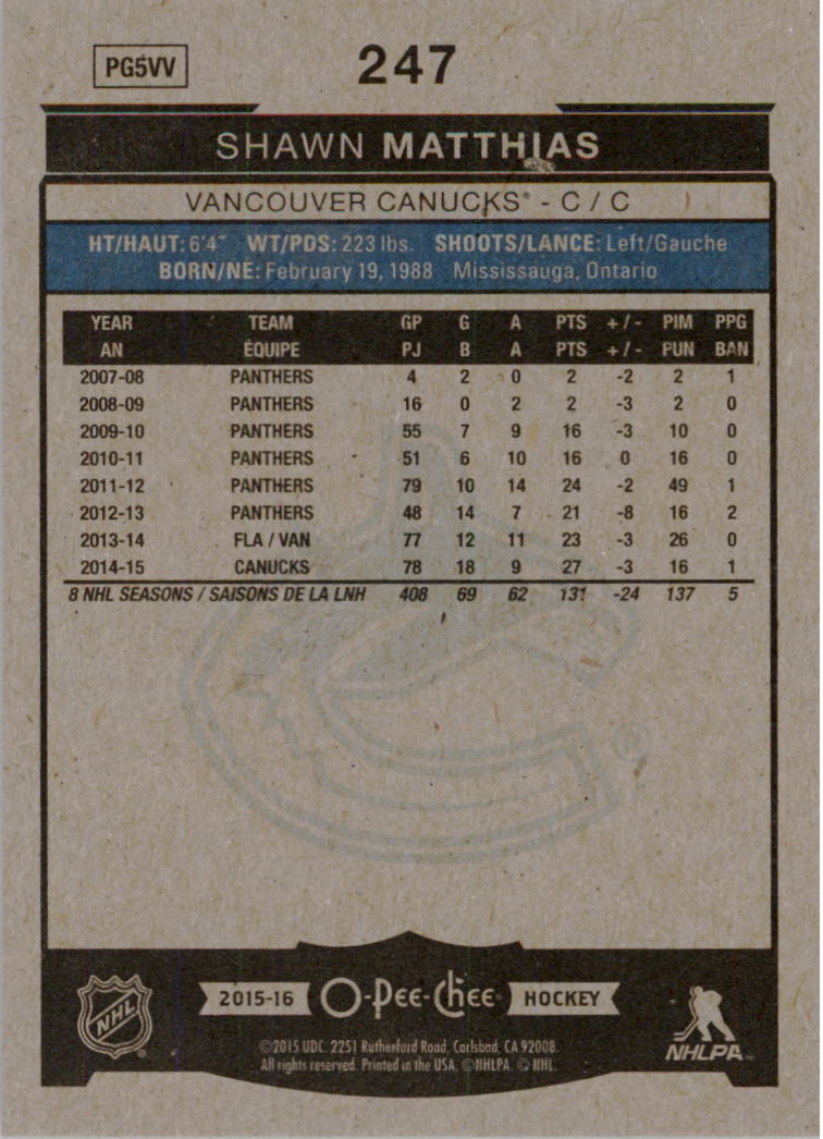 A0716- 2015-16 O-Pee-Chee Hockey Card #s 1-250 -You Pick- 15+ FREE US SHIP - Picture 337 of 343
