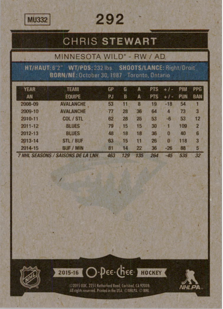 A0716- 2015-16 O-Pee-Chee Hockey Card #s 251-500 -You Pick- 15+ FREE US SHIP - Picture 58 of 349