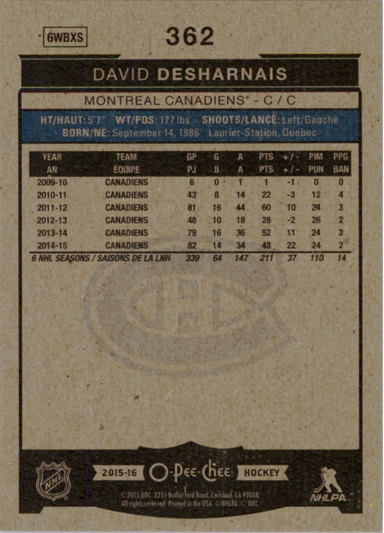 A0716- 2015-16 O-Pee-Chee Hockey Card #s 251-500 -You Pick- 15+ FREE US SHIP - Picture 159 of 349