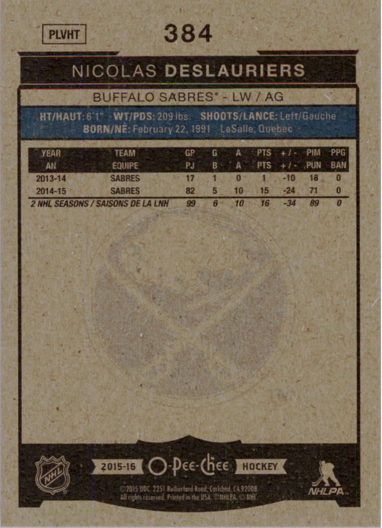 A0716- 2015-16 O-Pee-Chee Hockey Card #s 251-500 -You Pick- 15+ FREE US SHIP - Picture 191 of 349