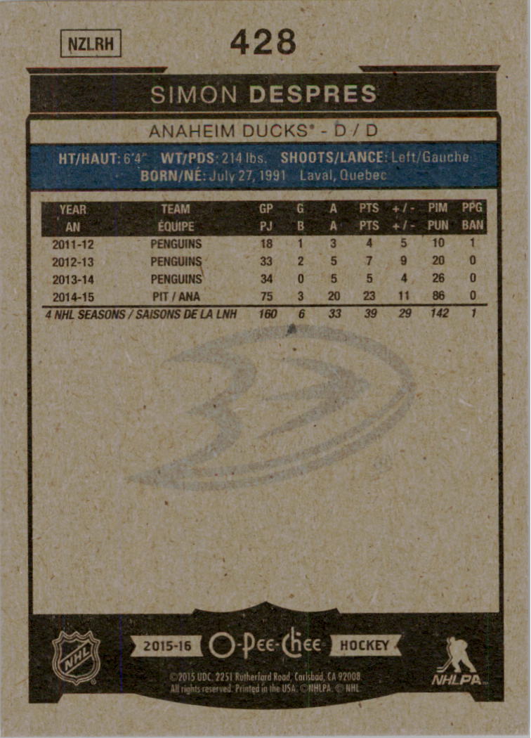 A0716- 2015-16 O-Pee-Chee Hockey Card #s 251-500 -You Pick- 15+ FREE US SHIP - Picture 249 of 349