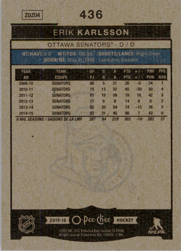 A0716- 2015-16 O-Pee-Chee Hockey Card #s 251-500 -You Pick- 15+ FREE US SHIP - Picture 264 of 349
