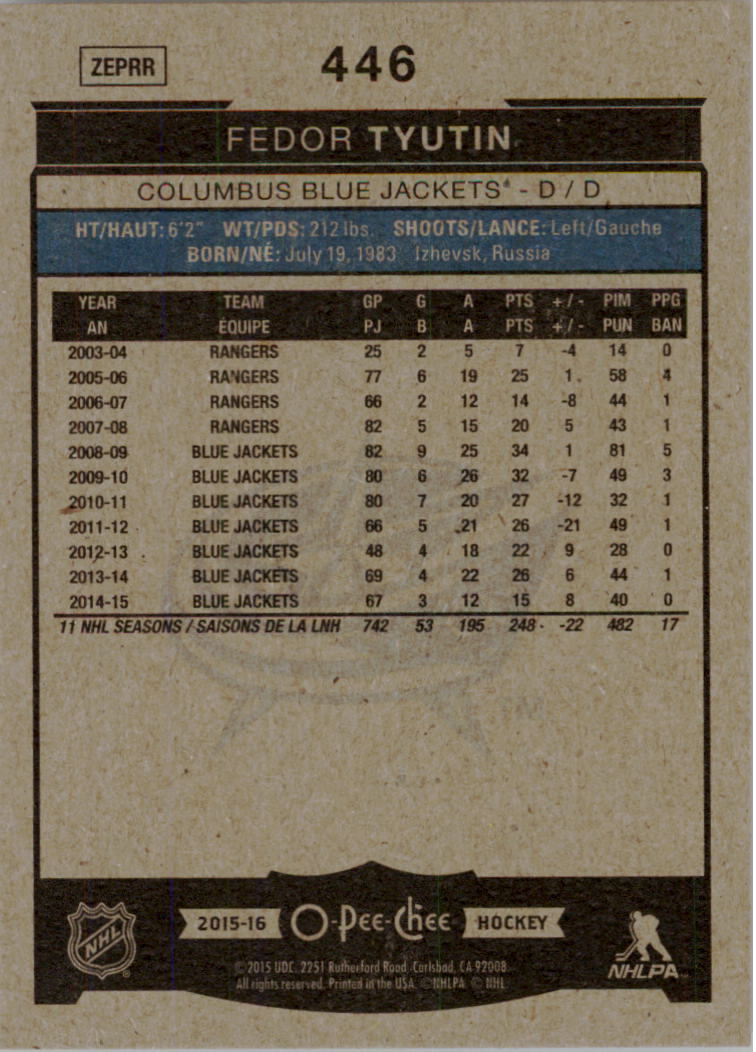A0716- 2015-16 O-Pee-Chee Hockey Card #s 251-500 -You Pick- 15+ FREE US SHIP - Picture 281 of 349