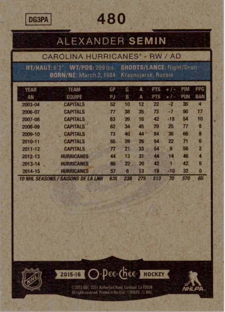 A0716- 2015-16 O-Pee-Chee Hockey Card #s 251-500 -You Pick- 15+ FREE US SHIP - Picture 327 of 349