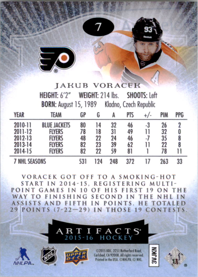 2015-16 Artifacts Hockey Card Pick (Base)