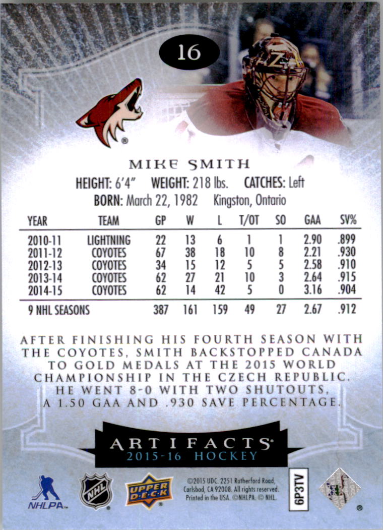 2015-16 Artifacts Hockey Card Pick (Base)