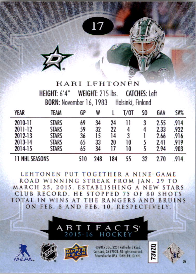 2015-16 Artifacts Hockey Card Pick (Base)