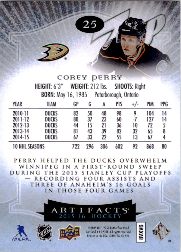 2015-16 Artifacts Hockey Card Pick (Base)