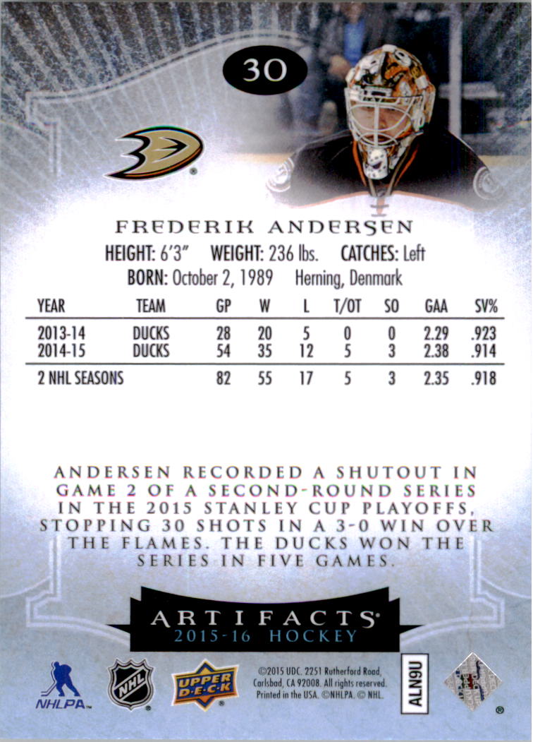 2015-16 Artifacts Hockey Card Pick (Base)