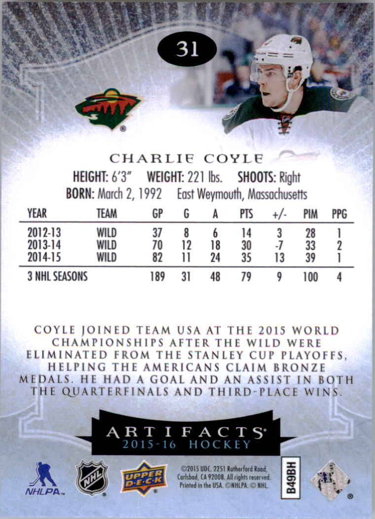 2015-16 Artifacts Hockey Card Pick (Base)