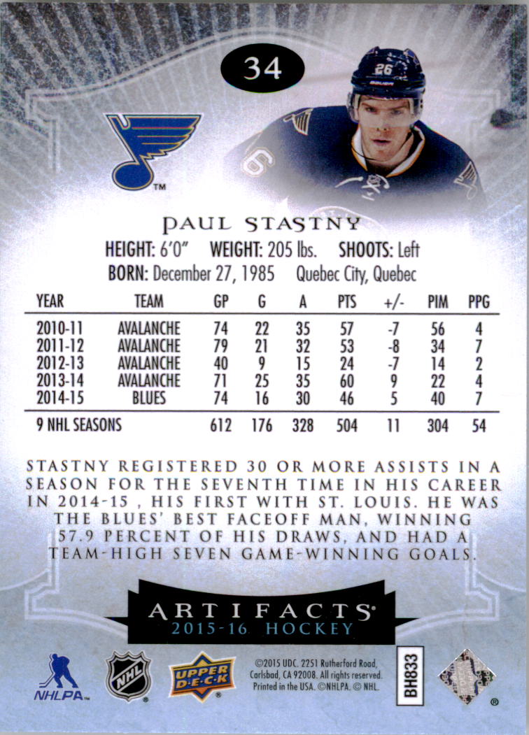 2015-16 Artifacts Hockey Card Pick (Base)