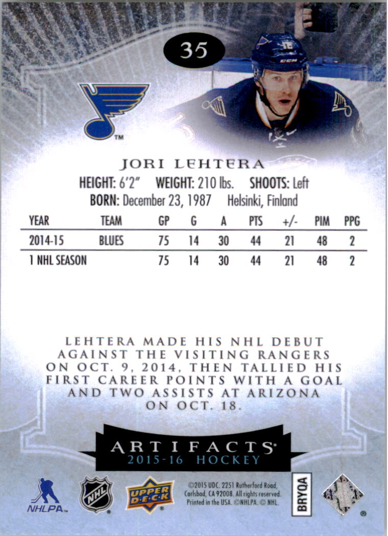 2015-16 Artifacts Hockey Card Pick (Base)