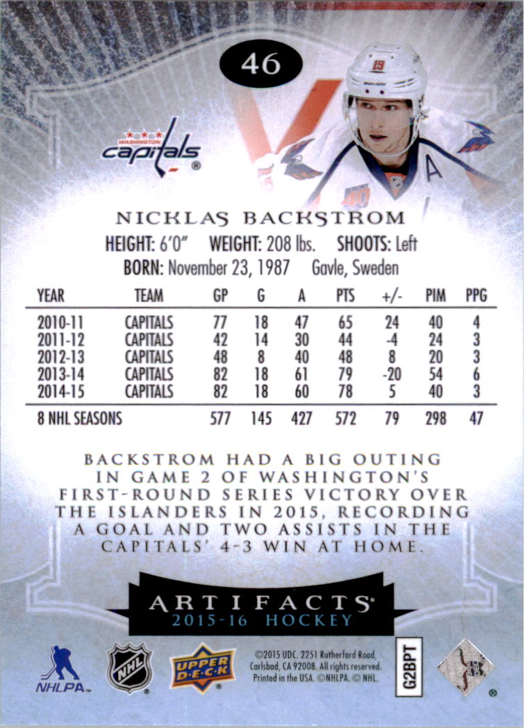 2015-16 Artifacts Hockey Card Pick (Base)