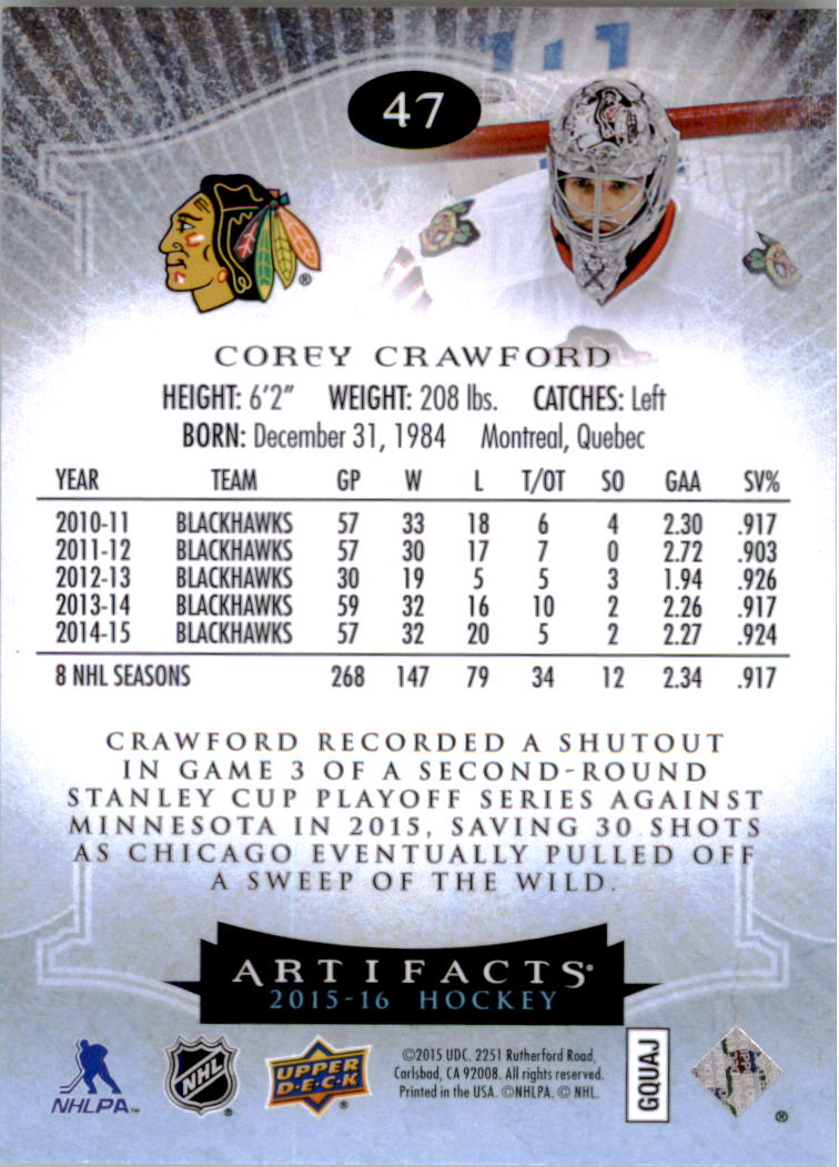 2015-16 Artifacts Hockey Card Pick (Base)