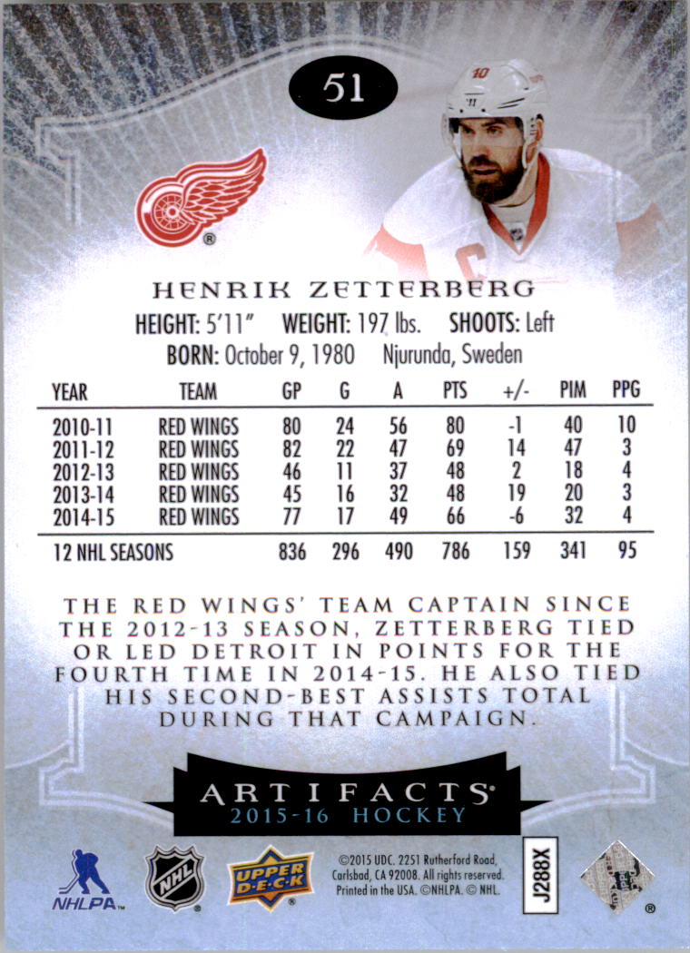 2015-16 Artifacts Hockey Card Pick (Base)