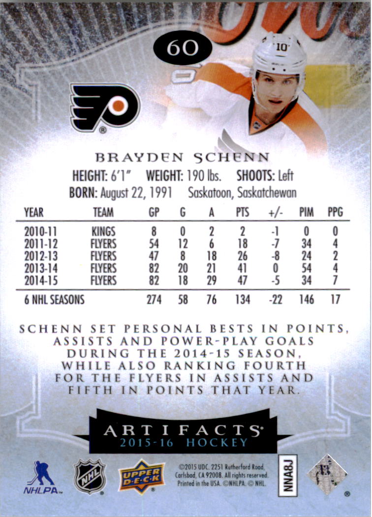 2015-16 Artifacts Hockey Card Pick (Base)