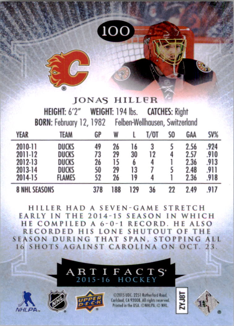 2015-16 Artifacts Hockey Card Pick (Base)