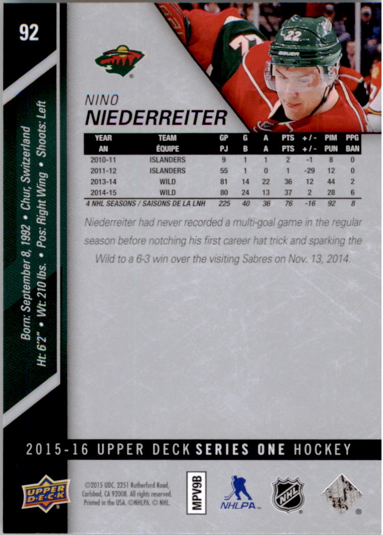 2015-16 Upper Deck - #17 Dennis Seidenberg