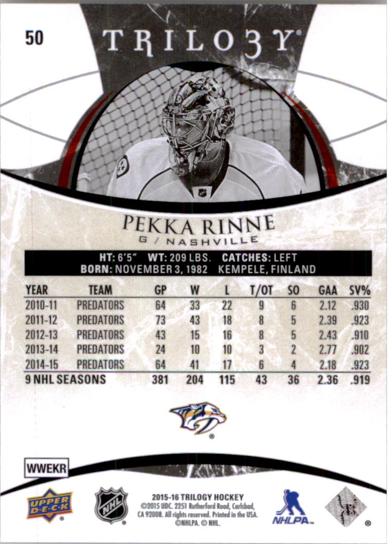 B2282- 2015-16 Upper Deck Trilogy Hk 1-230 +Inserts -You Pick- 10+ FREE US SHIP - Picture 70 of 149