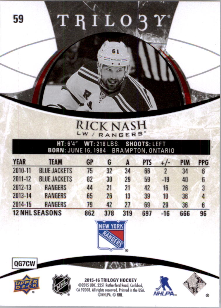 B2282- 2015-16 Upper Deck Trilogy Hk 1-230 +Inserts -You Pick- 10+ FREE US SHIP - Picture 83 of 149