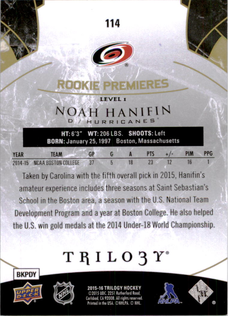 B2282- 2015-16 Upper Deck Trilogy Hk 1-230 +Inserts -You Pick- 10+ FREE US SHIP - Picture 143 of 149
