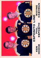 1970-71 O-Pee-Chee #233 Esposito line/Wayne Cashman/Ken Hodge/Phil Esposito