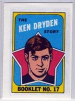 1971-72 O-Pee-Chee/Topps Booklets #17 Ken Dryden