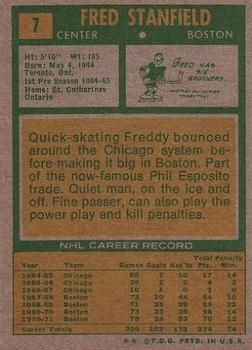 1971-72 Topps #7 Fred Stanfield back image
