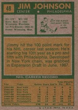 1971-72 Topps #48 Jim Johnson back image