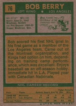 1971-72 Topps #76 Bob Berry RC back image