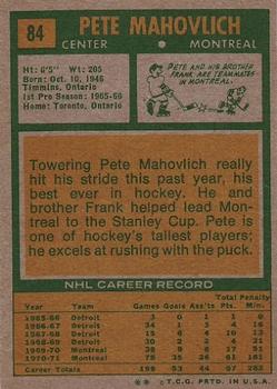 1971-72 Topps #84 Peter Mahovlich back image