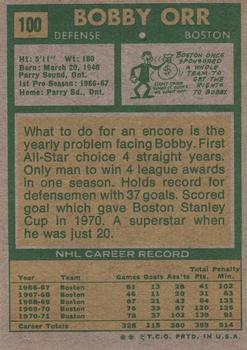 1971-72 Topps #100 Bobby Orr back image