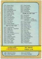 1972-73 O-Pee-Chee #334B Checklist 3/(Numbers 335-341 correct)