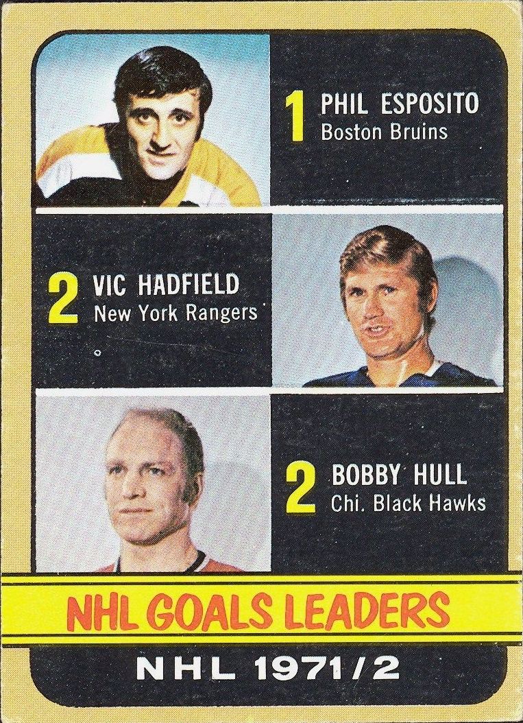 1972-73 Topps #61 Goals Leaders/Phil Esposito/Vic Hadfield/Bobby Hull