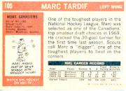 1972-73 Topps #105 Marc Tardif back image