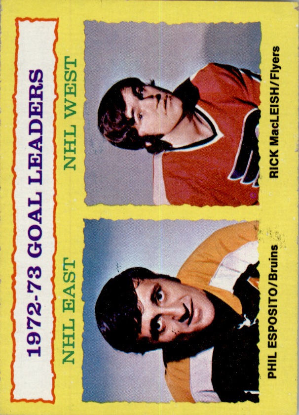 1973-74 Topps #1 Goal Leaders/Phil Esposito/Rick MacLeish