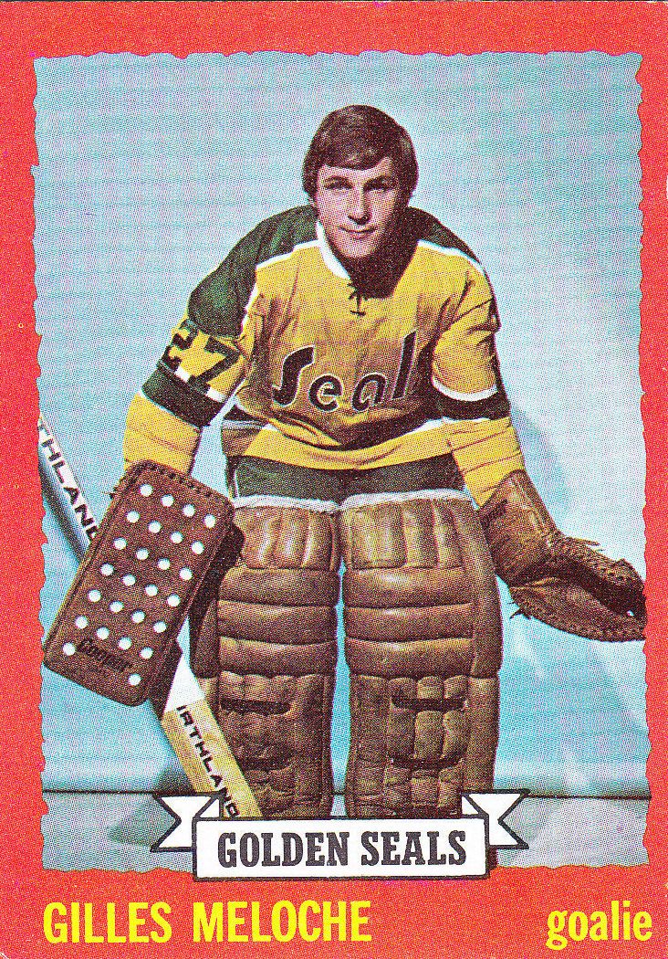 Gilles Meloche with the California Golden Seals.