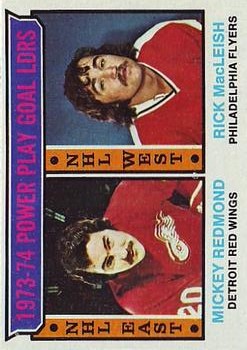1974-75 Topps #6 Power Play Goal/Leaders/Mickey Redmond/Rick MacLeish