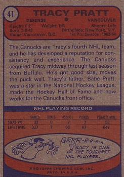 1974-75 Topps #41 Tracy Pratt back image